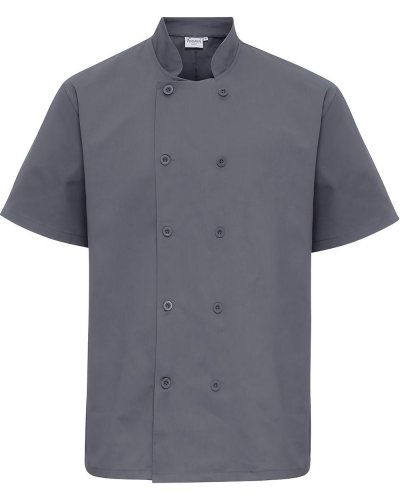 Short Sleeve Chef's Jacket Steel