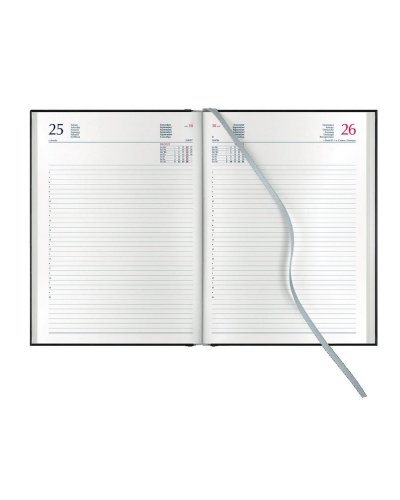 Agenda Michelle 17x24 Giornaliera Nera con Borsello Elegante