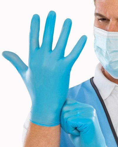Vinyl blue gloves (pack of 100)