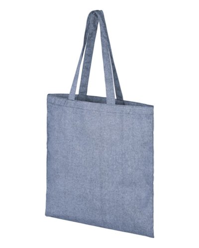 Tote bag in cotone riciclato Pheebs Blu melange