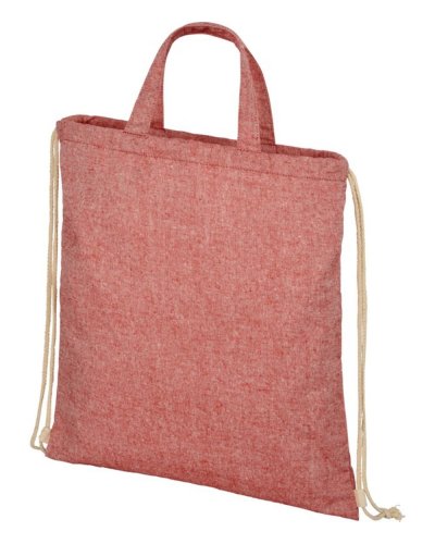 Zaino con cordoncino Pheebs in cotone riciclato Rosso melange