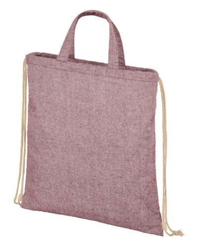 Zaino con cordoncino Pheebs in cotone riciclato Marrone melange