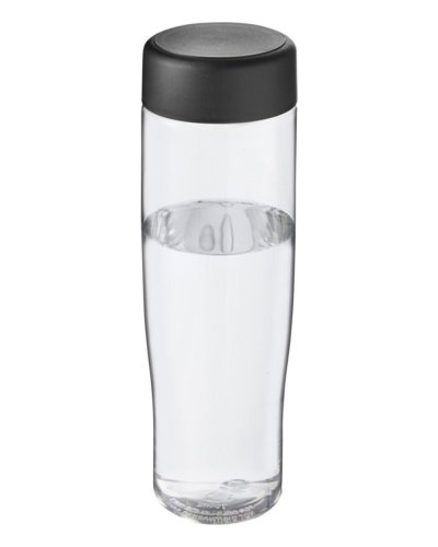 Borraccia H2O Tempo da 700 ml con tappo a vite Trasparente / Nero