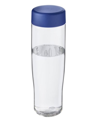 Borraccia H2O Tempo da 700 ml con tappo a vite Trasparente / blue