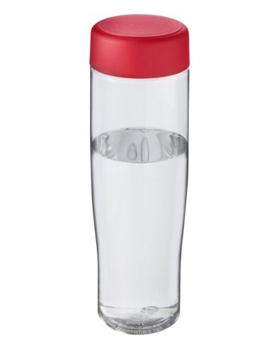 Borraccia H2O Tempo da 700 ml con tappo a vite Trasparente / Rosso