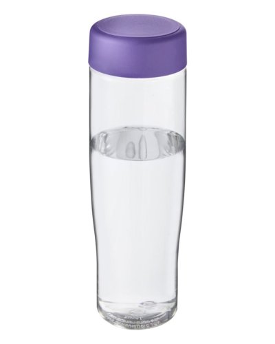 Borraccia H2O Tempo da 700 ml con tappo a vite Trasparente / Viola