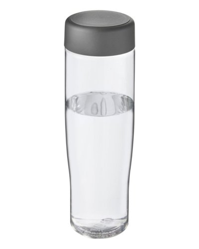 Borraccia H2O Tempo da 700 ml con tappo a vite Trasparente / Grigio tempesta