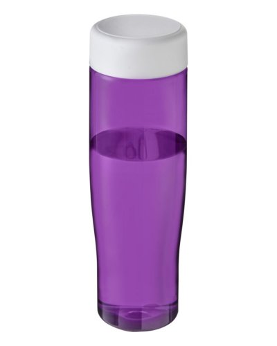 Borraccia H2O Tempo da 700 ml con tappo a vite Viola / Bianco