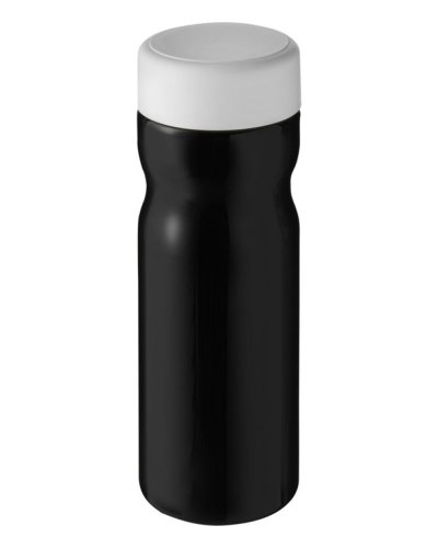 Borraccia H2O Base da 650 ml con tappo a vite Nero / Bianco