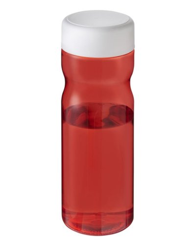 Borraccia H2O Base da 650 ml con tappo a vite Rosso / Solido Bianco