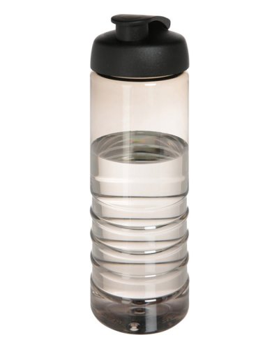 Borraccia H2O Treble da 750 ml con coperchio a scatto Charcoal / Nero
