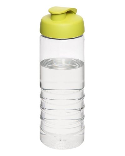 Borraccia H2O Treble da 750 ml con coperchio a scatto Trasparente / Lime