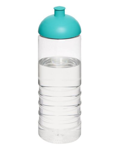 Borraccia sportiva H2O Treble da 750 ml con coperchio a cupola Trasparente / Aqua