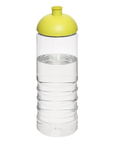 Borraccia sportiva H2O Treble da 750 ml con coperchio a cupola Trasparente / Lime