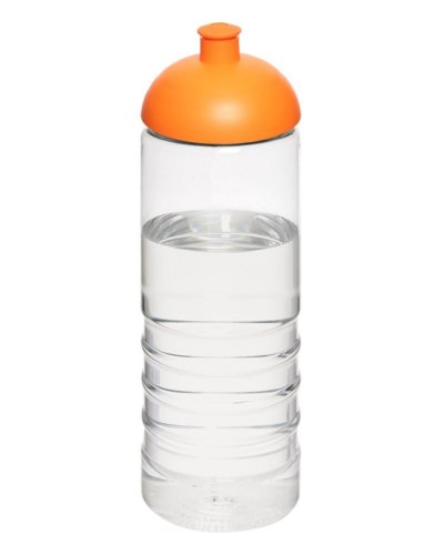 Borraccia sportiva H2O Treble da 750 ml con coperchio a cupola Trasparente / Arancione