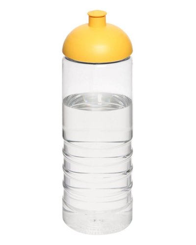 Borraccia sportiva H2O Treble da 750 ml con coperchio a cupola Trasparente / Giallo