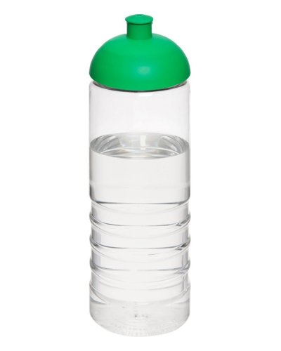 Borraccia sportiva H2O Treble da 750 ml con coperchio a cupola Trasparente / Verde