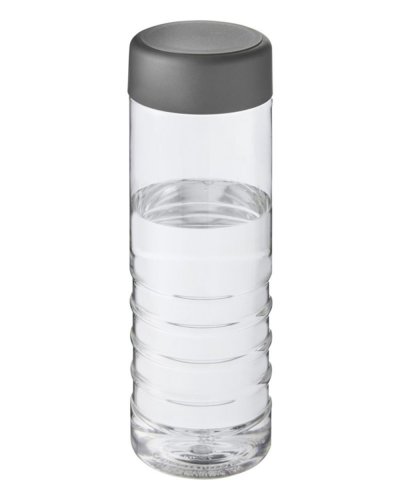 Borraccia H2O Treble da 750 ml con tappo a vite Trasparente / Grigio tempesta
