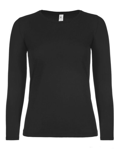 T-shirt donna E150 maniche lunghe Black