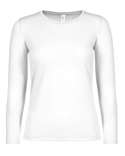 T-shirt donna E150 maniche lunghe White