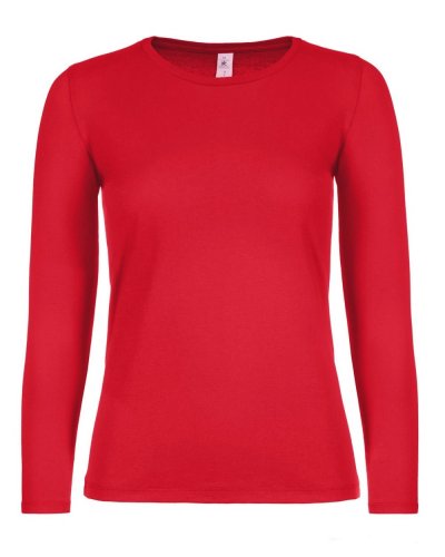 T-shirt donna E150 maniche lunghe Red