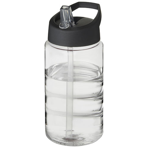 Borraccia sportiva H2O Bop da 500 ml con coperchio con beccuccio Trasparente / Nero