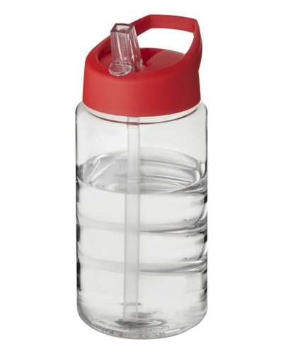 Borraccia sportiva H2O Bop da 500 ml con coperchio con beccuccio Trasparente / Rosso