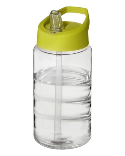 Borraccia sportiva H2O Bop da 500 ml con coperchio con beccuccio Trasparente / Lime
