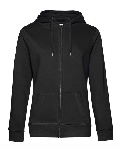 QUEEN Zipped Hood Black Pure