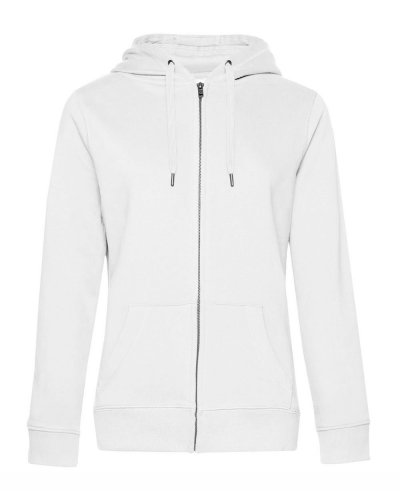 QUEEN Zipped Hood White