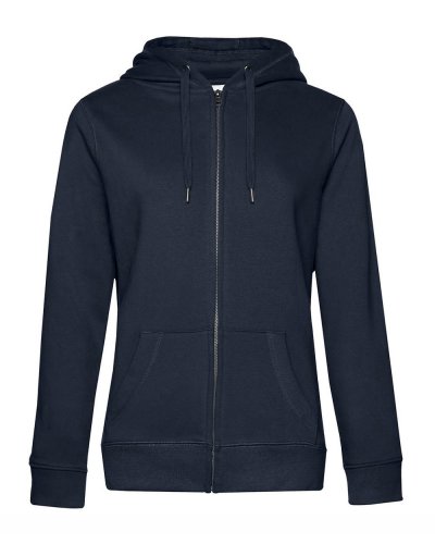 QUEEN Zipped Hood Navy Blue