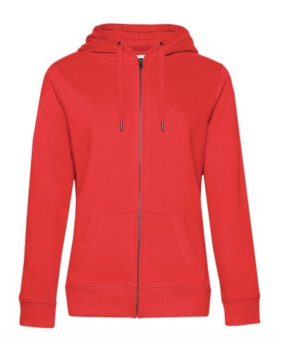 QUEEN Zipped Hood Red