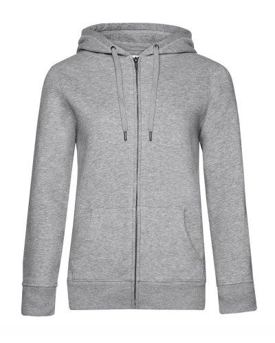 QUEEN Zipped Hood Heather Grey Fog