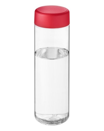 Borraccia H2O Vibe da 850 ml con tappo a vite Trasparente / Rosso