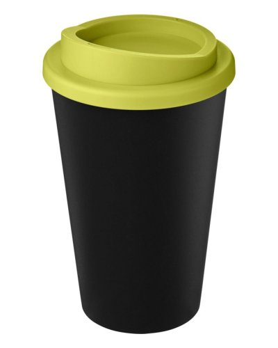 Americano Eco Bicchiere da 350 ml in plastica riciclata Nero / Lime