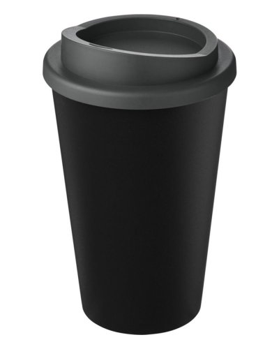 Americano Eco Bicchiere da 350 ml in plastica riciclata Nero / Grigio