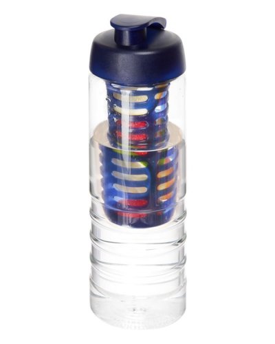 Borraccia H2O Treble da 750 ml con coperchio ermetico e infusore Trasparente / blue
