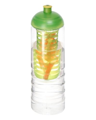 Borraccia H2O Treble da 750 ml con coperchio a cupola e infusore Trasparente / Lime