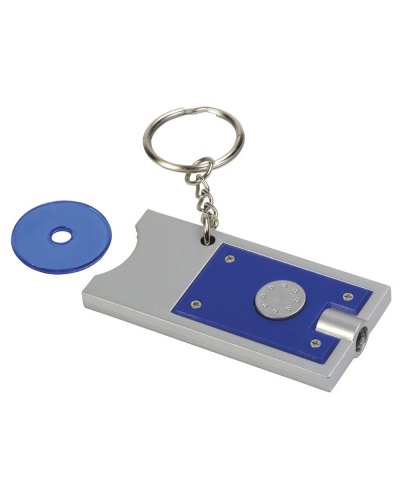 Portachiavi con gettone per carrello della spesa e luce