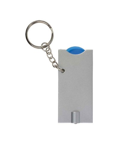 Portachiavi con gettone per carrello della spesa e luce