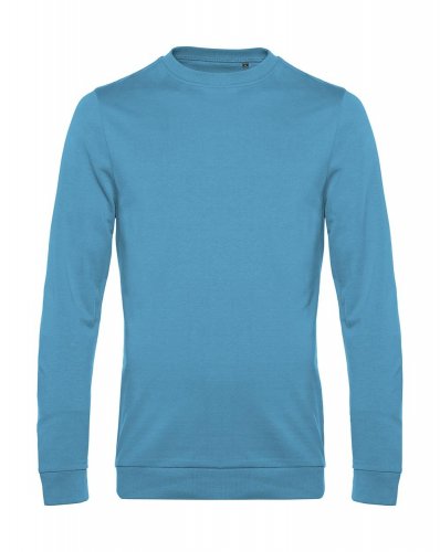 Felpa French Terry No Label girocollo Hawaiian Blue