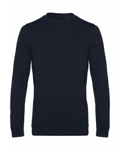 Felpa French Terry No Label girocollo Navy Blue