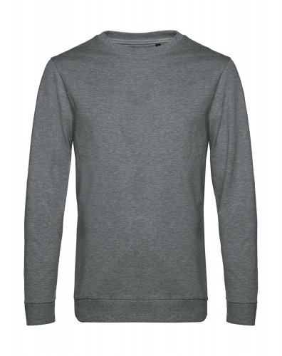 Felpa French Terry No Label girocollo Heather Mid Grey