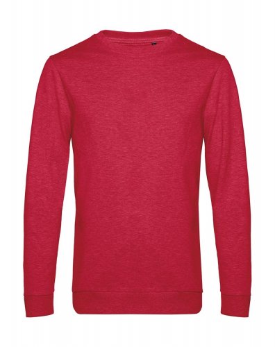 Felpa French Terry No Label girocollo Heather Red