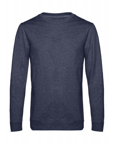 Felpa French Terry No Label girocollo Heather Navy