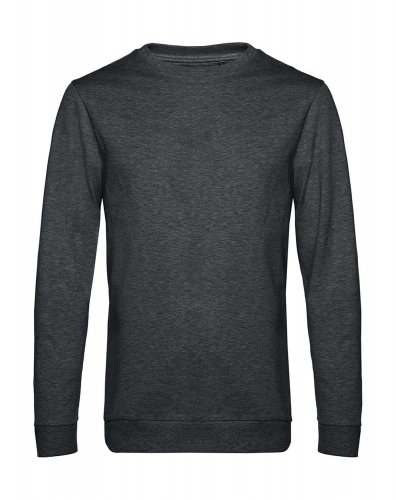 Felpa French Terry No Label girocollo Heather Asphalt