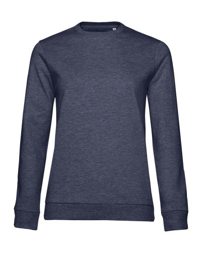 Felpa donna Set In French Terry Heather Navy
