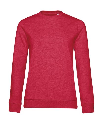 Felpa donna Set In French Terry Heather Red