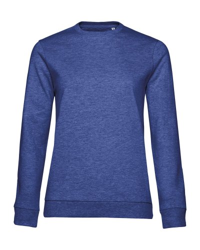 Felpa donna Set In French Terry Heather Royal Blue