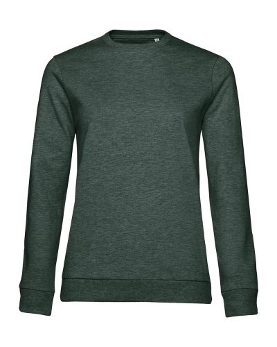 Felpa donna Set In French Terry Heather Dark Green